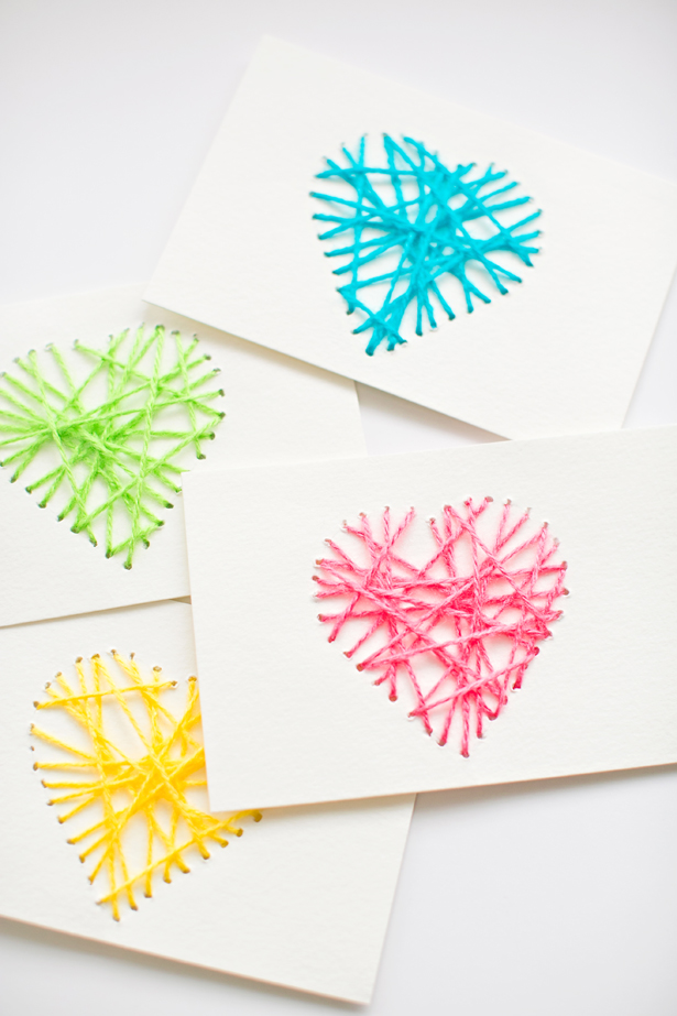 Yarn hearts | Lifestyle blogger Elle Bowes shares Valentine's Day ideas for kids.