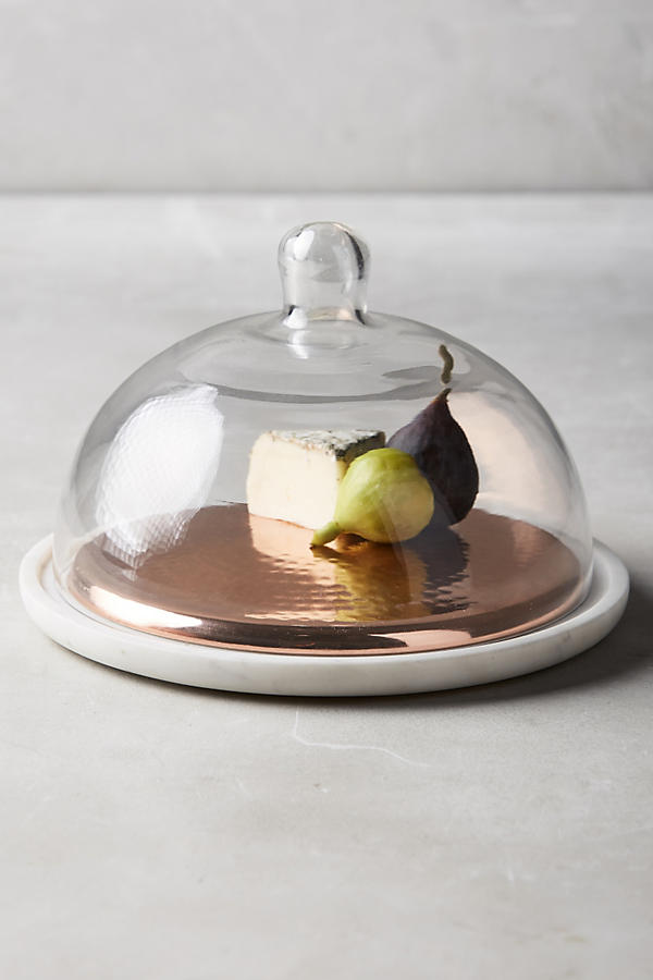 Anthropologie Marble Cheese Dome | Lifestyle blogger Elle Bowes | White kitchen decor ideas
