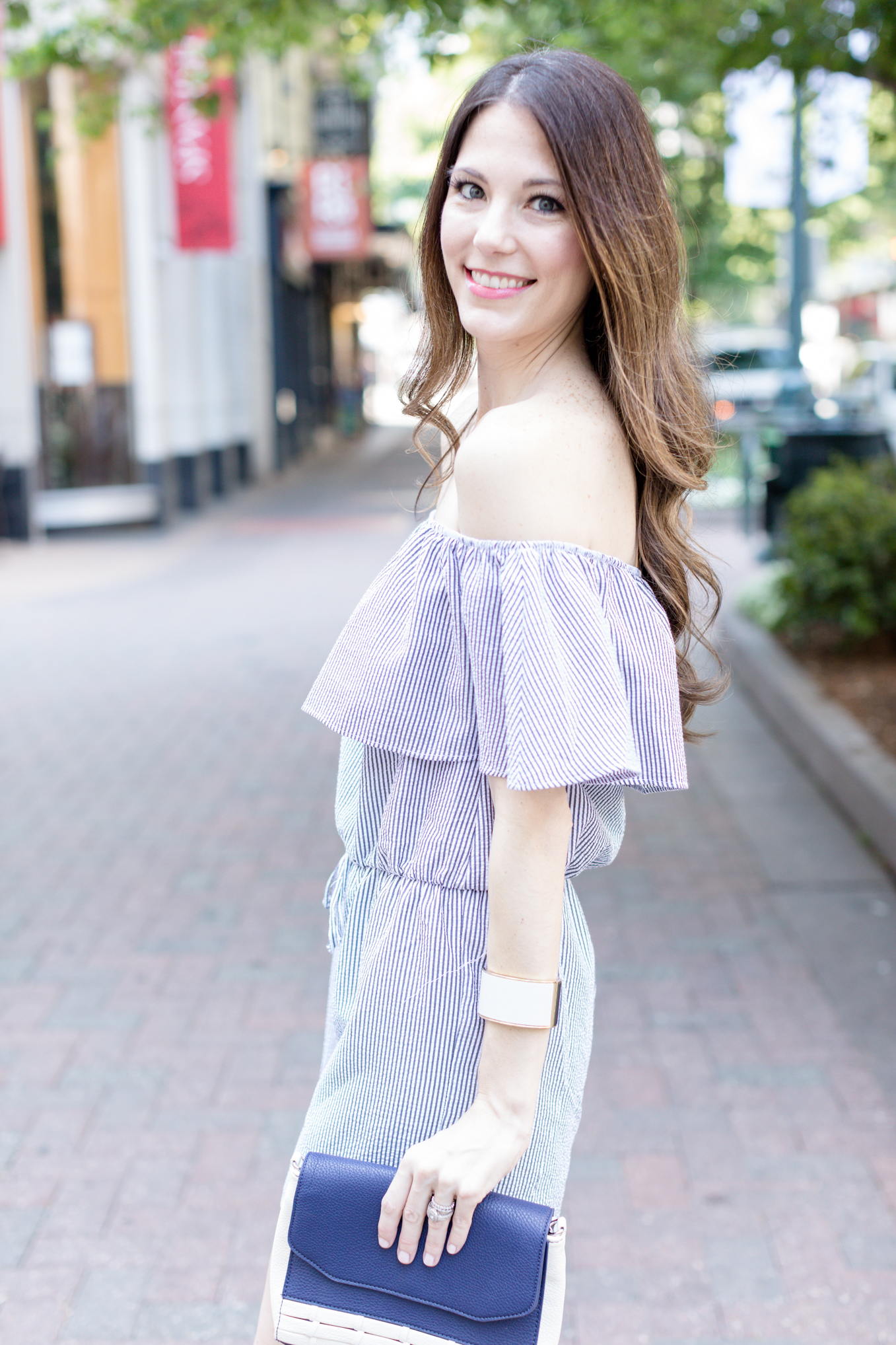 Ruffle Romper | Lifestyle blogger Elle Bowes shares a spring style inspiration.