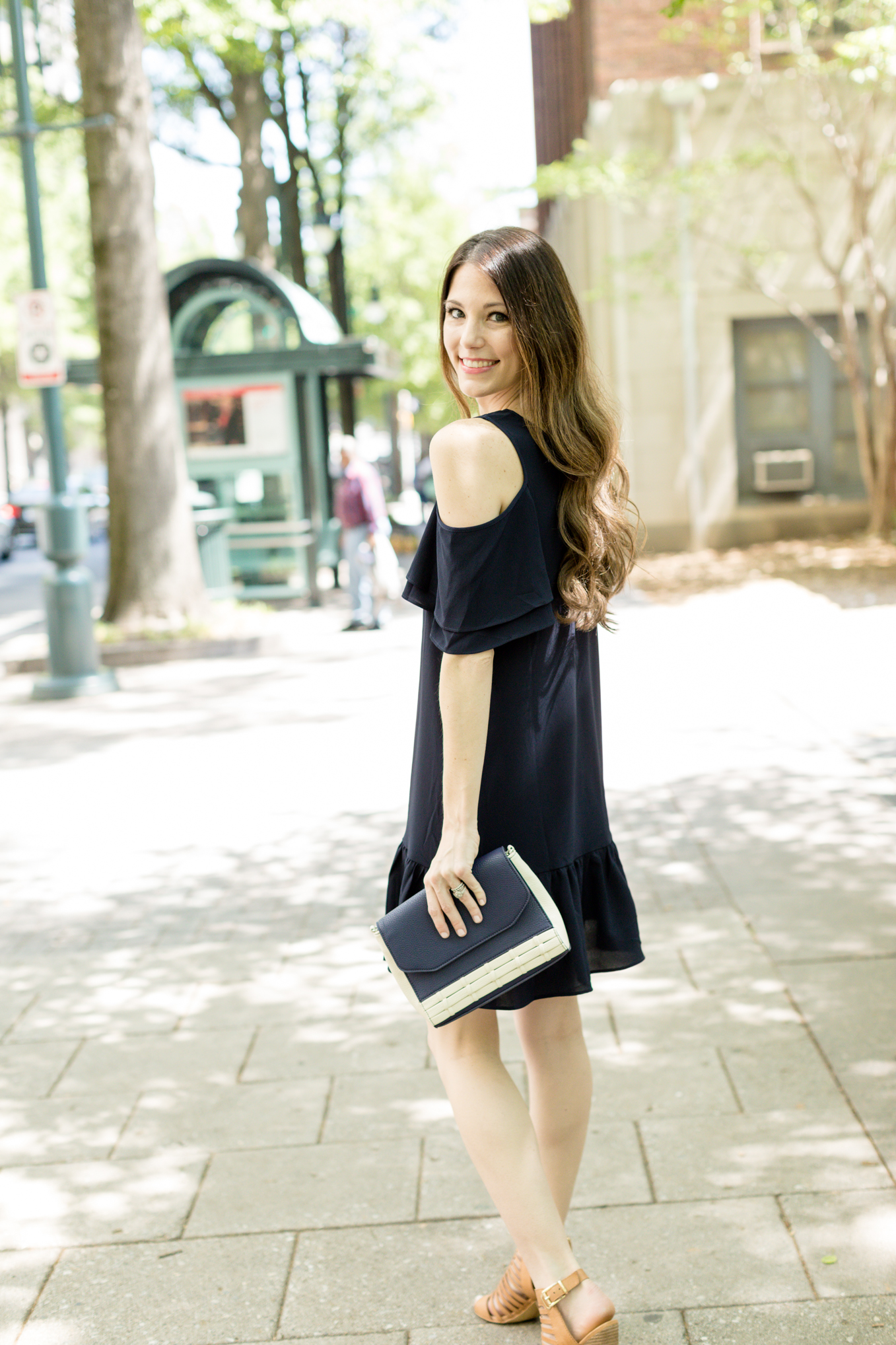 Little Navy Dress | Lifestyle blogger Elle Bowes shares a summer style twist on the LBD