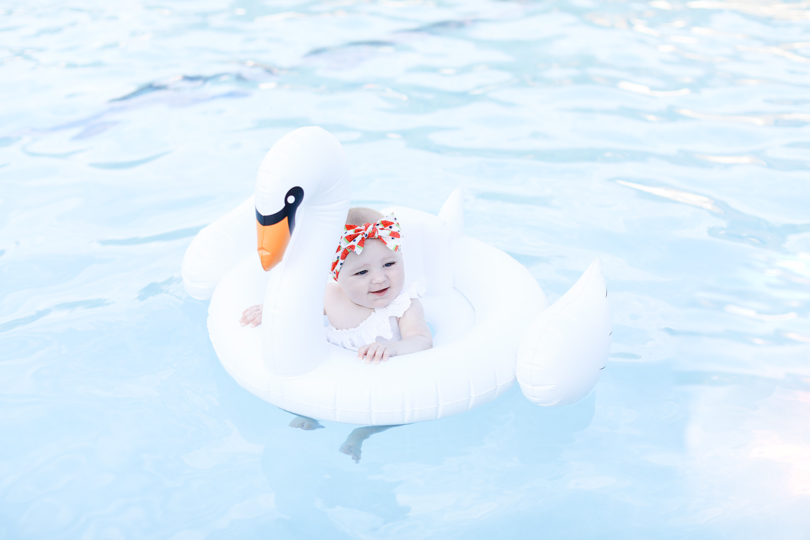 swan baby float flamingo baby float baby bling watermelon bow | elle bowes