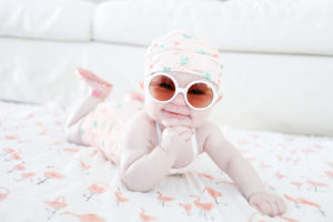 baby girl bathing suit swimsuit jellies sunglasses | ellebowes