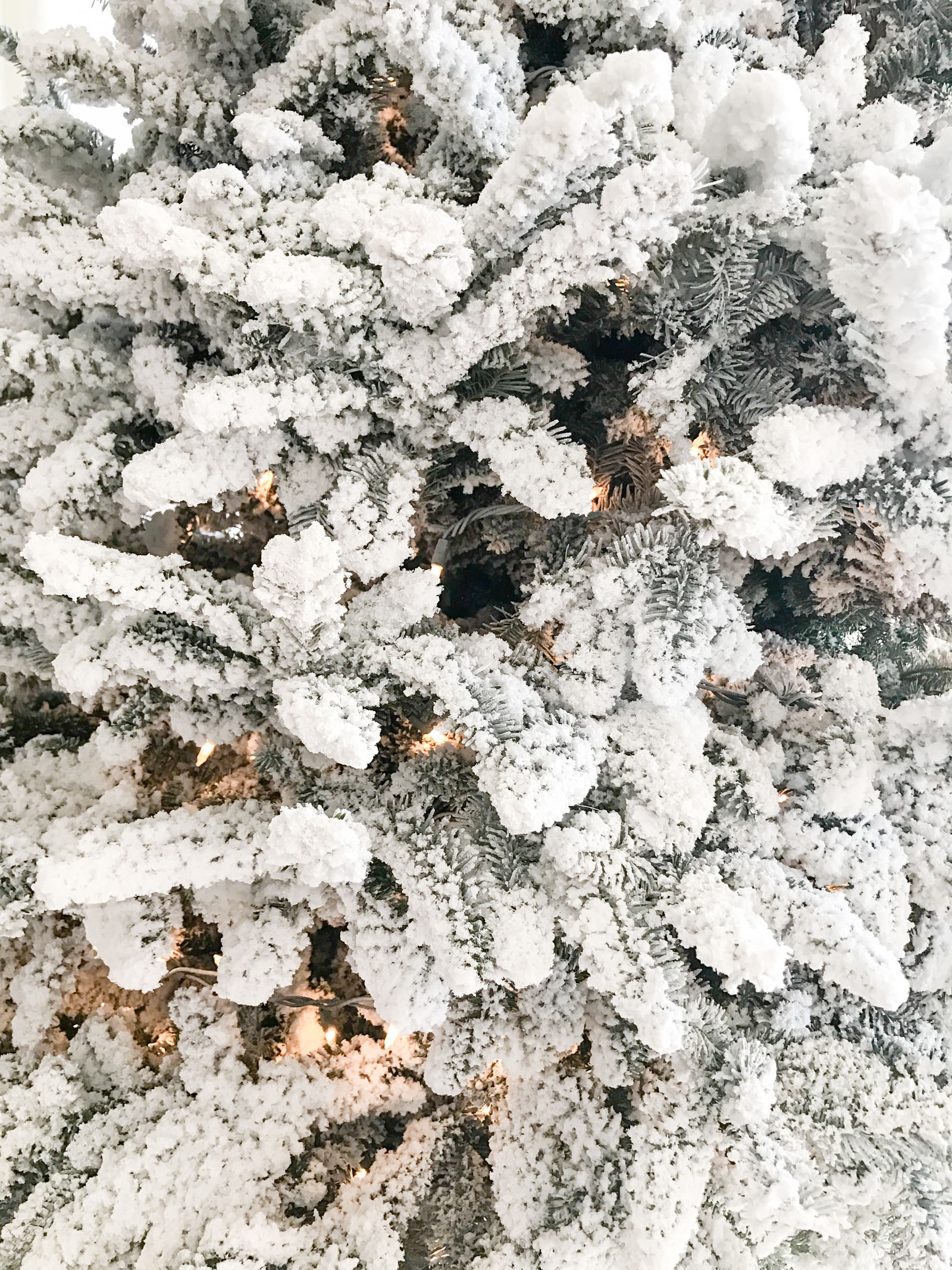 Re-flocking my Christmas trees with snow in a can! #christmasdecor